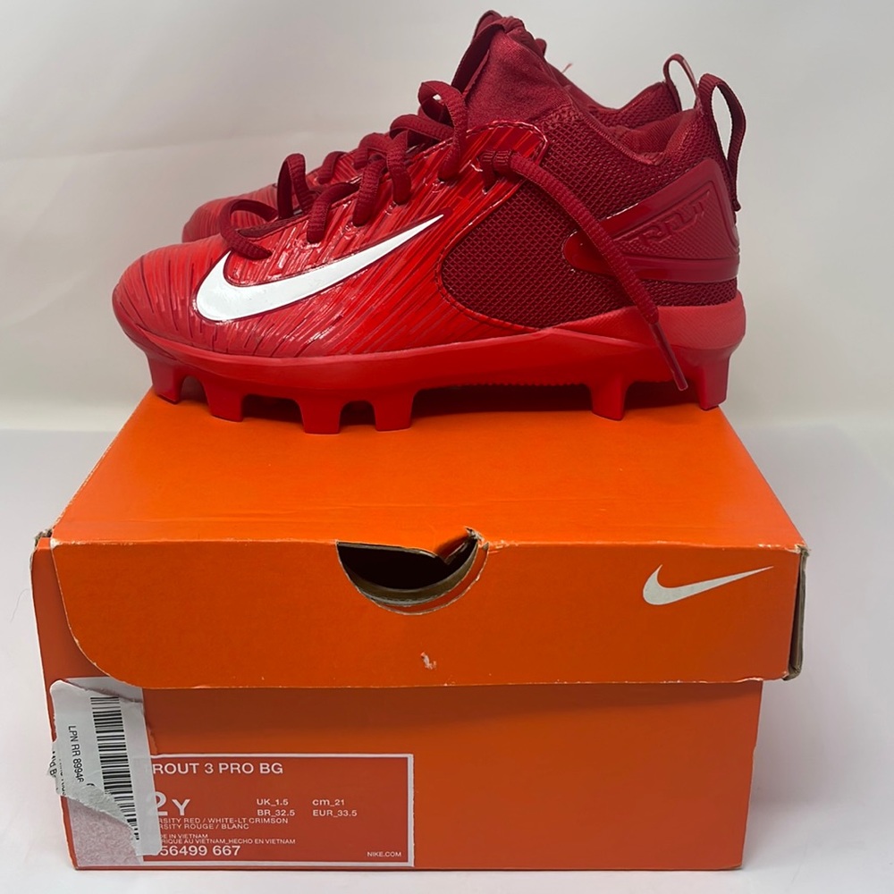 Nike Trout 3 Pro BG Boys Red cleats